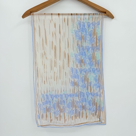 Vintage Scarf RARE Vera Neumann Handrolled Verasheer Made in Japan 13”x42” - Picture 9 of 9